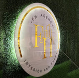 Acrylic Circle Backlit Sign