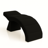 Curved lash bed on white background